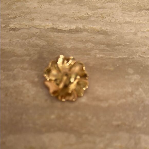 Vibrant Orange and Gold Ring w Rhinestone Pearl Ladybug Accent Adjustable - Picture 3 of 3